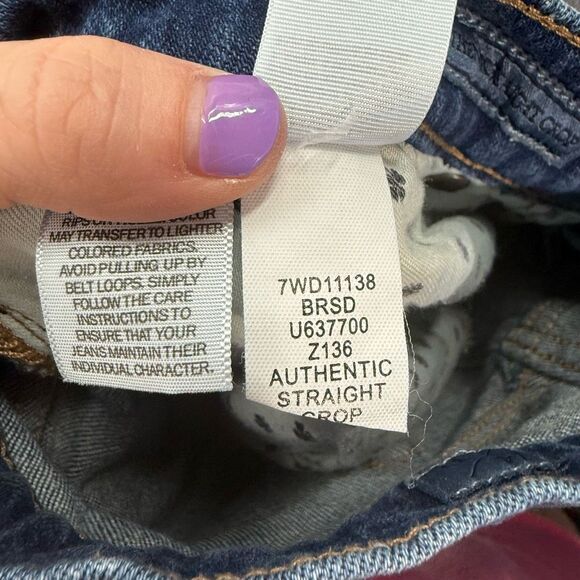 Lucky Brand Women’s 14/32 Authentic Straight Crop Jeans Lucky You Y2K 2000s - Picture 6 of 9